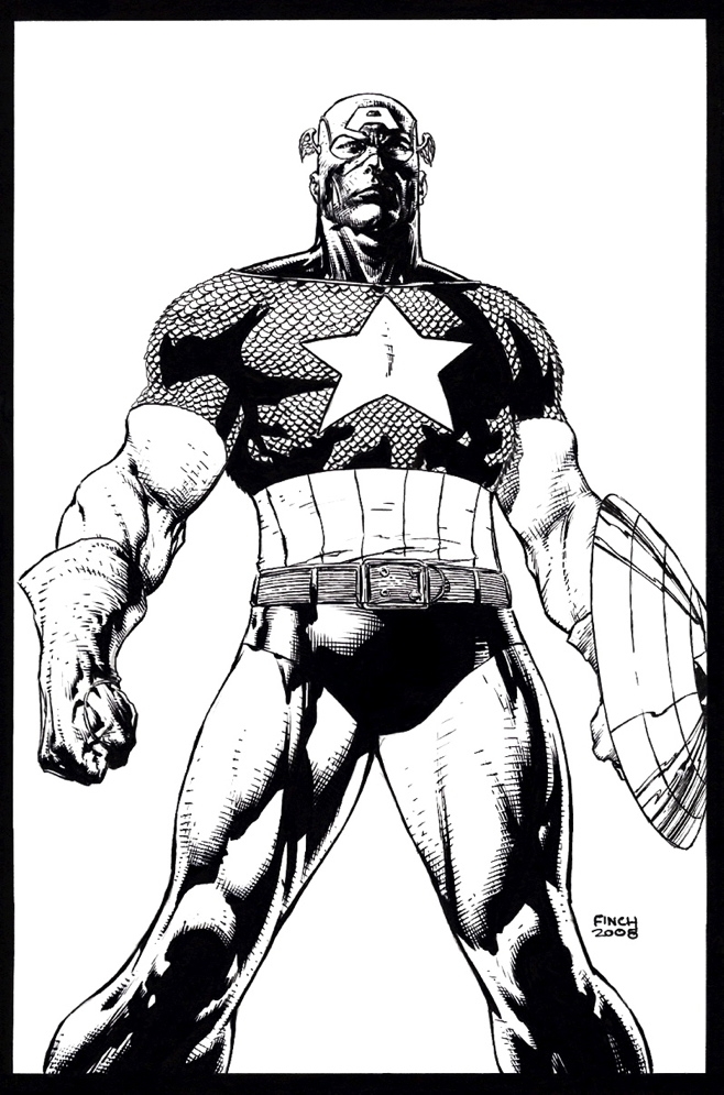 Captain America - David Finch Comic Art